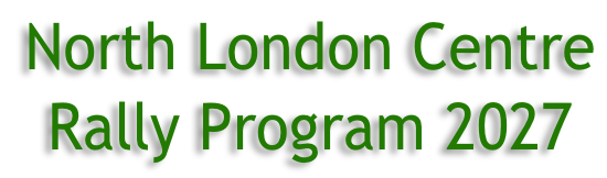 North London Centre  Rally Program 2027